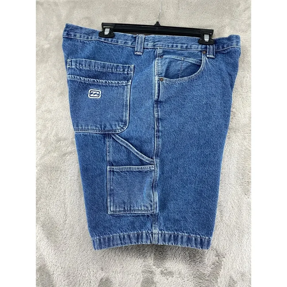 Billabong Carpenter Denim Shorts Men's Size 38 Blue Baggy Y2K Skate Utility